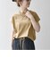 〈接触冷感/汗染み防止加工/洗濯機可能〉ドロスト フレンチスリーブ TEE