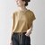 〈接触冷感/汗染み防止加工/洗濯機可能〉ドロスト フレンチスリーブ TEE