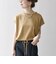 〈接触冷感/汗染み防止加工/洗濯機可能〉ドロスト フレンチスリーブ TEE
