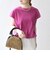 〈接触冷感/汗染み防止加工/洗濯機可能〉ドロスト フレンチスリーブ TEE