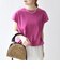 〈接触冷感/汗染み防止加工/洗濯機可能〉ドロスト フレンチスリーブ TEE
