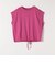 〈接触冷感/汗染み防止加工/洗濯機可能〉ドロスト フレンチスリーブ TEE