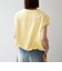 〈接触冷感/汗染み防止加工/洗濯機可能〉ドロスト フレンチスリーブ TEE