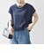 〈接触冷感/汗染み防止加工/洗濯機可能〉ドロスト フレンチスリーブ TEE