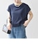 〈接触冷感/汗染み防止加工/洗濯機可能〉ドロスト フレンチスリーブ TEE