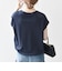 〈接触冷感/汗染み防止加工/洗濯機可能〉ドロスト フレンチスリーブ TEE