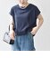 〈接触冷感/汗染み防止加工/洗濯機可能〉ドロスト フレンチスリーブ TEE