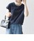 〈接触冷感/汗染み防止加工/洗濯機可能〉ドロスト フレンチスリーブ TEE