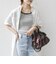 【WEB限定】チャーム 付き フリル 巾着 ショルダー