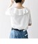 【WEB限定】〈洗濯機可能〉ラフ サテン フリルカラー ブラウス 26SS