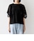 〈手洗い可能〉メッシュ シアー ハンカチ スリーブ ドッキング TEE