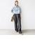 【WEB限定】〈手洗い可能〉デニム ライク タック 裾 ドロスト 羽織 シャツ