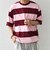 SHIPS any: ワイド カラー ボーダー スピンドル Tシャツ◇