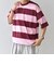SHIPS any: ワイド カラー ボーダー スピンドル Tシャツ◇