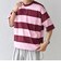 SHIPS any: ワイド カラー ボーダー スピンドル Tシャツ◇