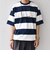 SHIPS any: ワイド カラー ボーダー スピンドル Tシャツ◇