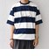 SHIPS any: ワイド カラー ボーダー スピンドル Tシャツ◇