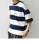 SHIPS any: ワイド カラー ボーダー スピンドル Tシャツ◇