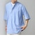 SHIPS any: コットン/リネン バンド スキッパー ハーフスリーブ シャツ◇
