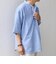 SHIPS any: コットン/リネン バンド スキッパー ハーフスリーブ シャツ◇