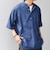 SHIPS any: コットン/リネン バンド スキッパー ハーフスリーブ シャツ◇