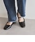 quaranciel: ストラップ スクエア フラット シューズ