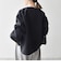 《一部追加予約》〈洗濯機可能〉ダブルクロス ノーカラー ジップ ブルゾン［NAVY BLUE］