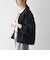 《一部追加予約》〈洗濯機可能〉ダブルクロス ノーカラー ジップ ブルゾン［NAVY BLUE］