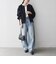 《一部追加予約》〈洗濯機可能〉ダブルクロス ノーカラー ジップ ブルゾン［NAVY BLUE］
