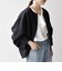《一部追加予約》〈洗濯機可能〉ダブルクロス ノーカラー ジップ ブルゾン［NAVY BLUE］