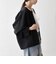 《一部追加予約》〈洗濯機可能〉ダブルクロス ノーカラー ジップ ブルゾン［NAVY BLUE］