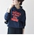 《一部追加予約》【WEB限定/SHIPS any別注】THE KNiTS:〈洗濯機可能〉ロゴプリント フーディー パーカー