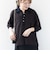 《一部追加予約》【WEB限定】〈手洗い可能〉サイド スリット ゴールド 釦 ポロ ニット