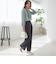 《一部予約》【実力派ベーシック】〈手洗い可能〉メルティ ウォーム タック ワイド パンツ