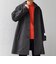 PURE WOOL MELTON ステンカラー コート 26AW◆