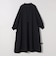 〈洗濯機可能〉ダブルクロス フリル パフ スリーブ ワンピース［NAVY BLUE］