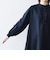 〈洗濯機可能〉ダブルクロス フリル パフ スリーブ ワンピース［NAVY BLUE］