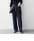 〈洗濯機可能〉ダブルクロス タック ストレート パンツ［NAVY BLUE］