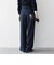 〈洗濯機可能〉ダブルクロス タック ストレート パンツ［NAVY BLUE］