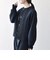 〈手洗い可能〉ダブルクロス レース 切替 ノーカラー ジャケット［NAVY BLUE］
