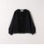 〈手洗い可能〉ダブルクロス レース 切替 ノーカラー ジャケット［NAVY BLUE］