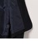 〈手洗い可能〉ダブルクロス レース 切替 ノーカラー ジャケット［NAVY BLUE］