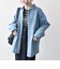 〈洗濯機可能〉ルーズ デニム カバーオール ジャケット［SHIPS any DENIM］