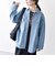 〈洗濯機可能〉ルーズ デニム カバーオール ジャケット［SHIPS any DENIM］