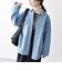 〈洗濯機可能〉ルーズ デニム カバーオール ジャケット［SHIPS any DENIM］
