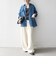 〈洗濯機可能〉ルーズ デニム カバーオール ジャケット［SHIPS any DENIM］