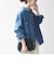 〈洗濯機可能〉ルーズ デニム カバーオール ジャケット［SHIPS any DENIM］