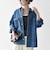 〈洗濯機可能〉ルーズ デニム カバーオール ジャケット［SHIPS any DENIM］