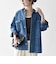 〈洗濯機可能〉ルーズ デニム カバーオール ジャケット［SHIPS any DENIM］