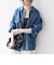 〈洗濯機可能〉ルーズ デニム カバーオール ジャケット［SHIPS any DENIM］